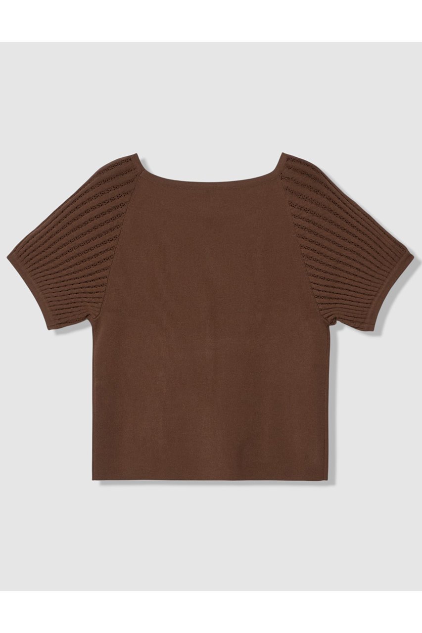 【アナイ/ANAYI】のプチフリルスリーブ プルオーバー 人気、トレンドファッション・服の通販 founy(ファニー) 　ファッション　Fashion　レディースファッション　Fashion for Women　トップス・カットソー　Cut & Sew Tops　ニット　Knit Tops & Sweaters　カジュアルプルオーバー・ニットトップス　Pullovers & Knit Tops / Casual Pullovers　スリーブ　Sleeve, Long Sleeve / Short Sleeve　プリント　Print, Printed Pattern　レーシー　Lacy, Lace-Like　エレガント 上品　Elegant　新作・新入荷　New Arrivals / New In　other-2|ID: prp329100004875805 ipo3291000000036367515