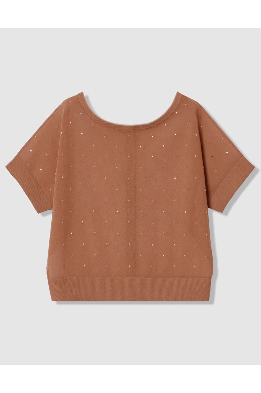 【アナイ/ANAYI】のビジュードットシアー プルオーバー インテリア・キッズ・メンズ・レディースファッション・服の通販 founy(ファウニー) 　ファッション　Fashion　レディースファッション　Fashion for Women　トップス・カットソー　Cut & Sew Tops　ニット　Knit Tops & Sweaters　カーディガン・羽織り　Layered Style Cardigans　カジュアルプルオーバー・ニットトップス　Pullovers & Knit Tops / Casual Pullovers　インナー　Innerwear　エアリー　Airy Texture　カッティング　Cutting Detail　カーディガン　Cardigan, Knitwear　キャミソール　Camisole, Spaghetti Strap Top　グラス　Glass, Eyewear　コンパクト　Compact, Small Size　シアー　Sheer, See-Through　タンク　Tank Top, Sleeveless Top　ドロップ　Drop Shoulder, Dropped Style　ビジュー　Bijou, Jewel-like Accent　ラップ　Wrap, Wrap Design　おすすめ　Recommended / Our Picks　エレガント 上品　Elegant　ベージュ|ID: prp329100004875806 ipo3291000000036367523