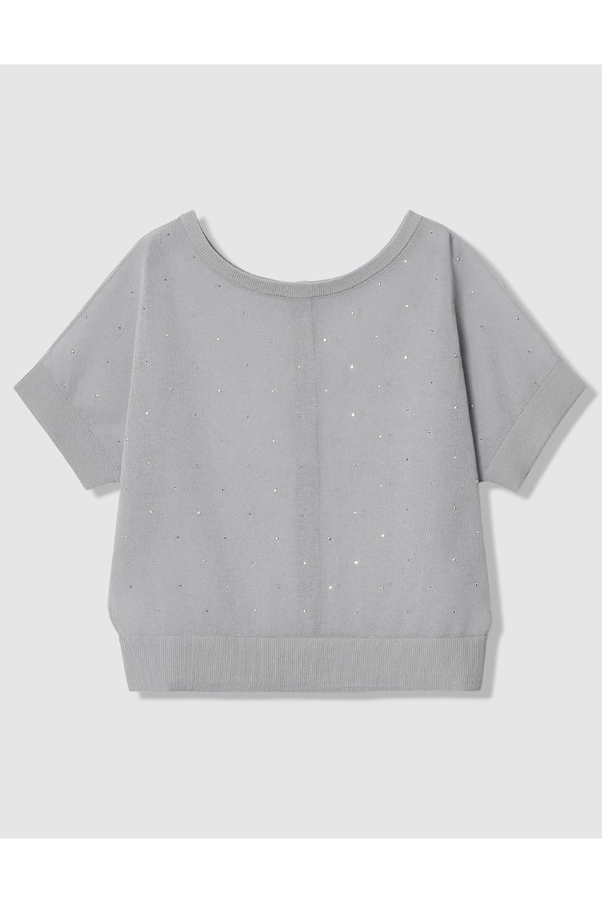 【アナイ/ANAYI】のビジュードットシアー プルオーバー インテリア・キッズ・メンズ・レディースファッション・服の通販 founy(ファウニー) 　ファッション　Fashion　レディースファッション　Fashion for Women　トップス・カットソー　Cut & Sew Tops　ニット　Knit Tops & Sweaters　カーディガン・羽織り　Layered Style Cardigans　カジュアルプルオーバー・ニットトップス　Pullovers & Knit Tops / Casual Pullovers　インナー　Innerwear　エアリー　Airy Texture　カッティング　Cutting Detail　カーディガン　Cardigan, Knitwear　キャミソール　Camisole, Spaghetti Strap Top　グラス　Glass, Eyewear　コンパクト　Compact, Small Size　シアー　Sheer, See-Through　タンク　Tank Top, Sleeveless Top　ドロップ　Drop Shoulder, Dropped Style　ビジュー　Bijou, Jewel-like Accent　ラップ　Wrap, Wrap Design　おすすめ　Recommended / Our Picks　エレガント 上品　Elegant　グレー|ID: prp329100004875806 ipo3291000000036367525