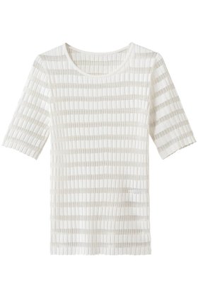 【アナイ/ANAYI】のシアーボーダーリブプルオーバー 人気、トレンドファッション・服の通販 founy(ファニー) ファッション Fashion レディースファッション Fashion for Women トップス・カットソー Cut & Sew Tops ニット Knit Tops & Sweaters カジュアルプルオーバー・ニットトップス Pullovers & Knit Tops / Casual Pullovers インナー Innerwear ボーダー Border, Stripe 夏 Summer 春 Spring S/S・春夏 SS, Spring/Summer, Warm Season |ID:prp329100004875823