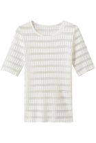 【アナイ/ANAYI】のシアーボーダーリブプルオーバー オフホワイト|ID:prp329100004875823