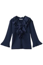 【アナイ/ANAYI】のルーシュ付カーディガン ネイビー|ID: prp329100004875824 ipo3291000000036367656