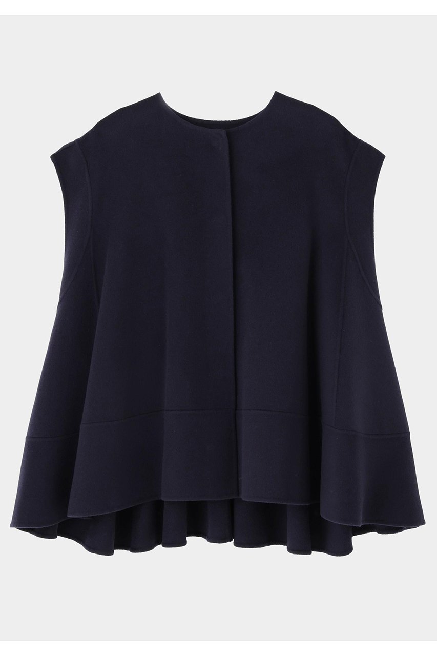 【ル フィル/LE PHIL】のピュアカシミアフレアジレ インテリア・キッズ・メンズ・レディースファッション・服の通販 founy(ファウニー) 　ファッション　Fashion　レディースファッション　Fashion for Women　アウター　Coat / Outerwear Collection　レディースジャケット・軽アウター　Jackets　おすすめ　Recommended / Our Picks　ジャケット　Jacket, Outerwear　タイトスカート　Pencil Skirt, Tight Skirt　ノースリーブ　Sleeveless, No-Sleeve　バランス　Balance, Style Balance　ビッグ　Big, Oversized　フレア　Flare, Flared　ネイビー|ID: prp329100004875866 ipo3291000000036367909