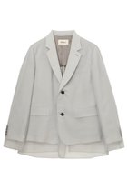 【ミラ ショーン バイ チカ キサダ/mila schon by chika kisada】のオーガンジーレイヤードジャケット グレーベージュ|ID: prp329100004875890 ipo3291000000036368090