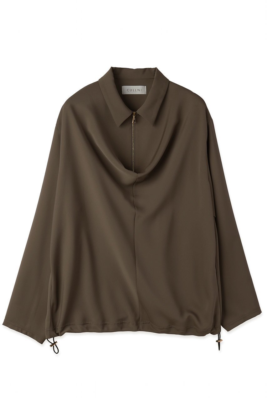 【クルニ/CULLNI】の【UNISEX】Airy Cloth ドレープ ドローストリング ハーフジップシャツ 人気、トレンドファッション・服の通販 founy(ファニー) 　ファッション　Fashion　レディースファッション　Fashion for Women　トップス・カットソー　Cut & Sew Tops　シャツ・ブラウス・オフィスカジュアル　Elegant Blouses & Button-Ups　ユニセックス　Unisex, Genderless　ジャケット　Jacket, Outerwear　スリーブ　Sleeve, Long Sleeve / Short Sleeve　セットアップ　Set-Up, Coordinated Outfit　ドレープ　Drape, Draping Fabric　ドローコード　Drawcord, Drawstring Cord　ドローストリング　Drawstring, Pull Cord　リラックス　Relax, Relaxed Fit　ロング　Long, Long-Length　エレガント 上品　Elegant　新作・新入荷　New Arrivals / New In　 other-1|ID: prp329100004875893 ipo3291000000036368111