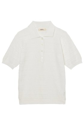 【ミラ ショーン バイ チカ キサダ/mila schon by chika kisada】のアイレットすかし編みポロニット 人気、トレンドファッション・服の通販 founy(ファニー) ファッション Fashion レディースファッション Fashion for Women トップス・カットソー Cut & Sew Tops ニット Knit Tops & Sweaters カジュアルプルオーバー・ニットトップス Pullovers & Knit Tops / Casual Pullovers アイレット Eyelet Lace エレガント 上品 Elegant 人気 Popular, Best Seller |ID:prp329100004875900