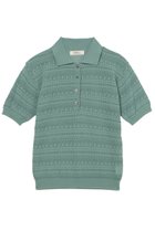 【ミラ ショーン バイ チカ キサダ/mila schon by chika kisada】のアイレットすかし編みポロニット 人気、トレンドファッション・服の通販 founy(ファニー) ファッション Fashion レディースファッション Fashion for Women トップス・カットソー Cut & Sew Tops ニット Knit Tops & Sweaters カジュアルプルオーバー・ニットトップス Pullovers & Knit Tops / Casual Pullovers アイレット Eyelet Lace エレガント 上品 Elegant 人気 Popular, Best Seller 新作・新入荷 New Arrivals / New In thumbnail エメラルド(グリーン)|ID: prp329100004875900 ipo3291000000036368156