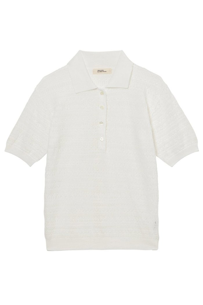 【ミラ ショーン バイ チカ キサダ/mila schon by chika kisada】のアイレットすかし編みポロニット インテリア・キッズ・メンズ・レディースファッション・服の通販 founy(ファニー) https://founy.com/ ファッション Fashion レディースファッション Fashion for Women トップス・カットソー Cut & Sew Tops ニット Knit Tops & Sweaters カジュアルプルオーバー・ニットトップス Pullovers & Knit Tops / Casual Pullovers アイレット Eyelet Lace エレガント 上品 Elegant 人気 Popular, Best Seller 再入荷 Restock / Back in Stock |ID: prp329100004875900 ipo3291000000037240224