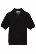 【ミラ ショーン バイ チカ キサダ/mila schon by chika kisada】のアイレットすかし編みポロニット ブラック|ID: prp329100004875900 ipo3291000000037240226