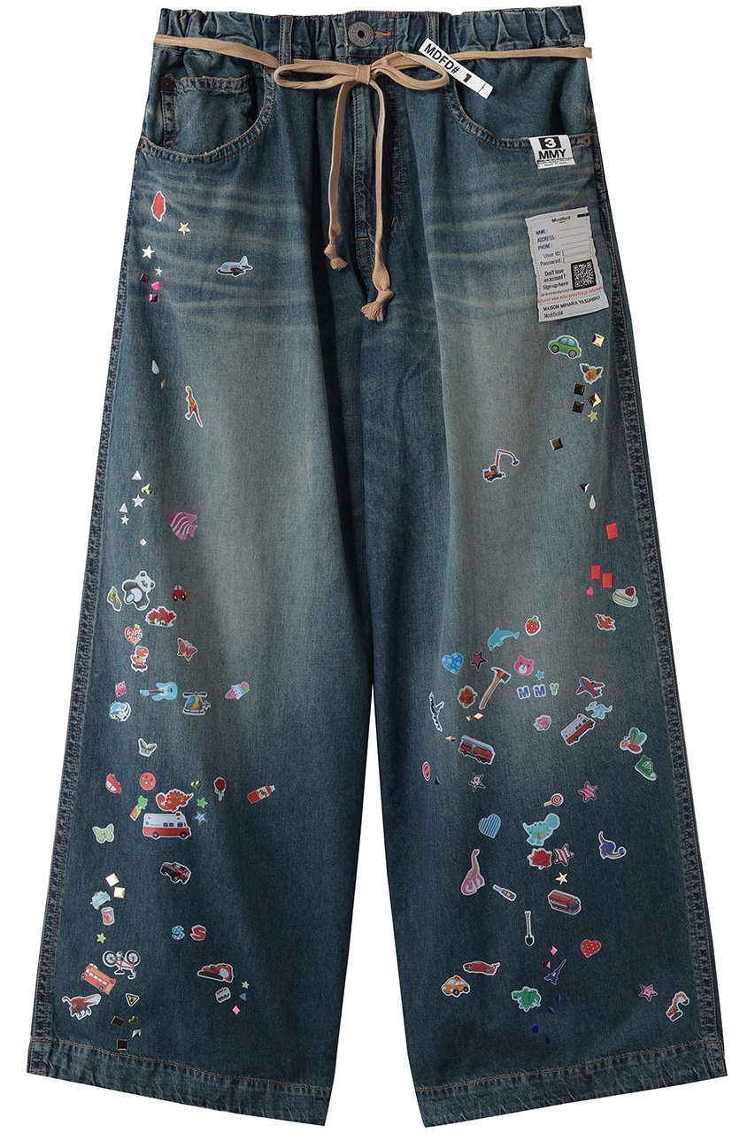 【メゾン ミハラヤスヒロ/Maison MIHARA YASUHIRO】の【Maison MIHARA YASUHIRO】DENIM HUGE ディテールパンツ with KIDS STICKER インテリア・キッズ・メンズ・レディースファッション・服の通販 founy(ファウニー) 　ファッション　Fashion　レディースファッション　Fashion for Women　パンツ　Pants & Trousers　デニムパンツ・ジーンズ・美脚デニム　Denim Jeans & Pants　グラフィック　Graphic, Graphic Design　シンプル　Simple, Minimal　デニム　Denim, Jeans Material　ワイド　Wide, Wide Fit　インディゴ|ID: prp329100004875927 ipo3291000000036897557