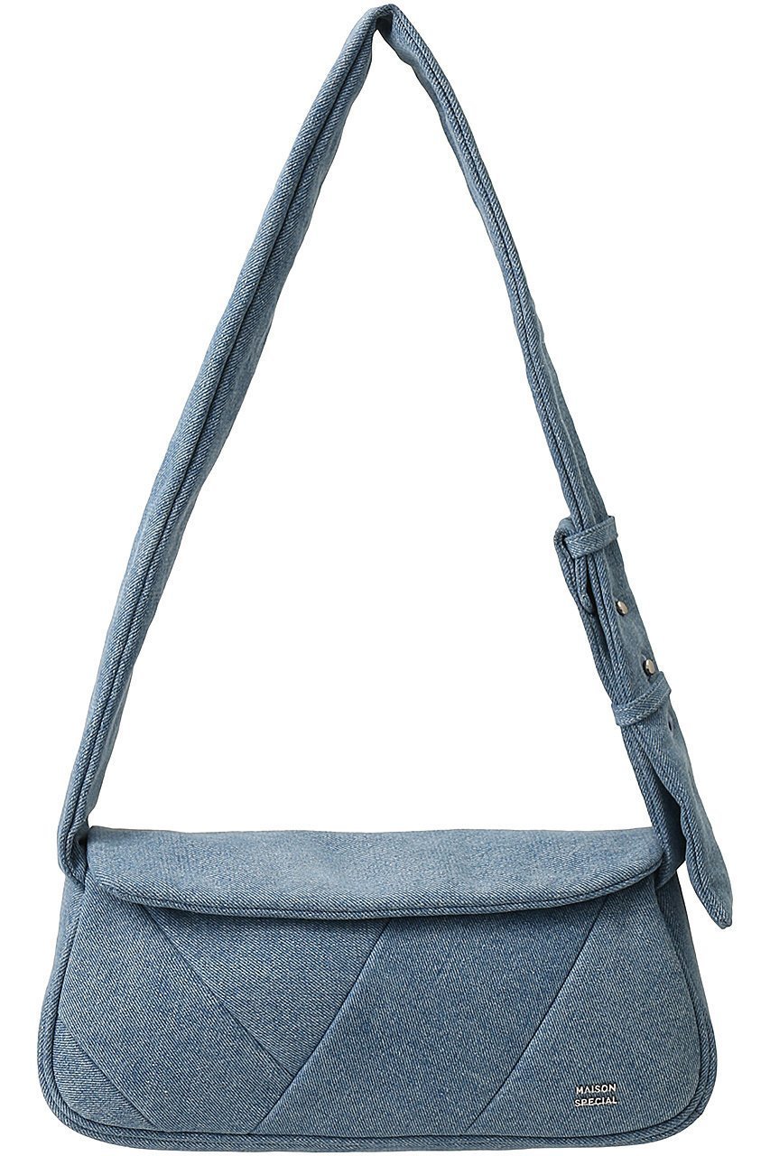 【メゾンスペシャル/MAISON SPECIAL】のQuilted Narrow Flap Bag/キルティングナローフラップバッグ インテリア・キッズ・メンズ・レディースファッション・服の通販 founy(ファウニー) 　ファッション　Fashion　レディースファッション　Fashion for Women　バッグ　Bags　アシンメトリー　Asymmetrical Style　キルティング　Quilted, Quilting　コンビ　Combo, Combination Style　デニム　Denim, Jeans Material　フェイクレザー　Faux Leather, PU Leather　フラップ　Flap, Flap Pocket　メタリック　Metallic, Shiny Finish　今季　This Season, Current Season　BLU(ブルー)|ID: prp329100004876190 ipo3291000000036369976