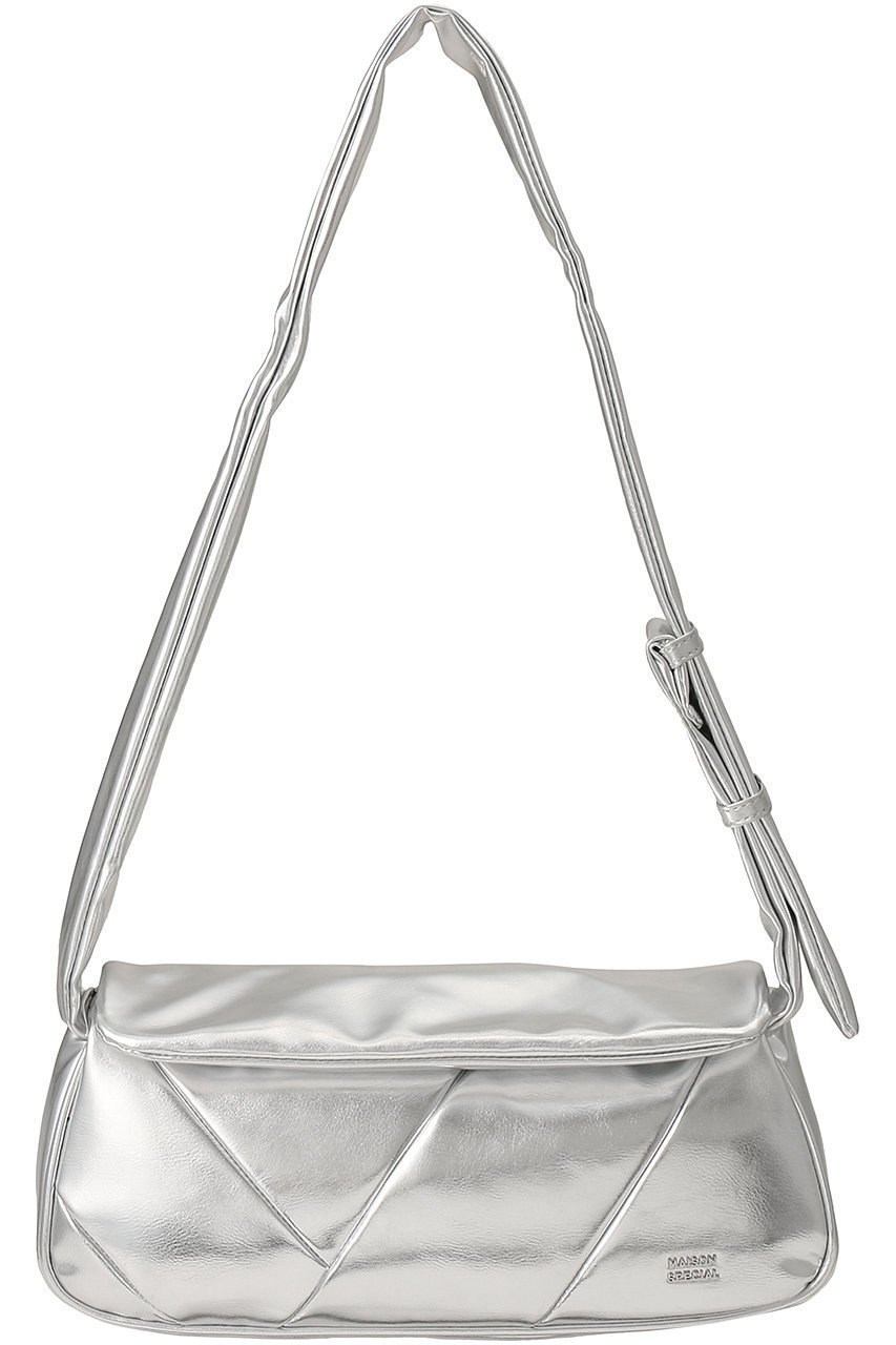 【メゾンスペシャル/MAISON SPECIAL】のQuilted Narrow Flap Bag/キルティングナローフラップバッグ インテリア・キッズ・メンズ・レディースファッション・服の通販 founy(ファウニー) 　ファッション　Fashion　レディースファッション　Fashion for Women　バッグ　Bags　アシンメトリー　Asymmetrical Style　キルティング　Quilted, Quilting　コンビ　Combo, Combination Style　デニム　Denim, Jeans Material　フェイクレザー　Faux Leather, PU Leather　フラップ　Flap, Flap Pocket　メタリック　Metallic, Shiny Finish　今季　This Season, Current Season　SLV(シルバー)|ID: prp329100004876190 ipo3291000000036369977