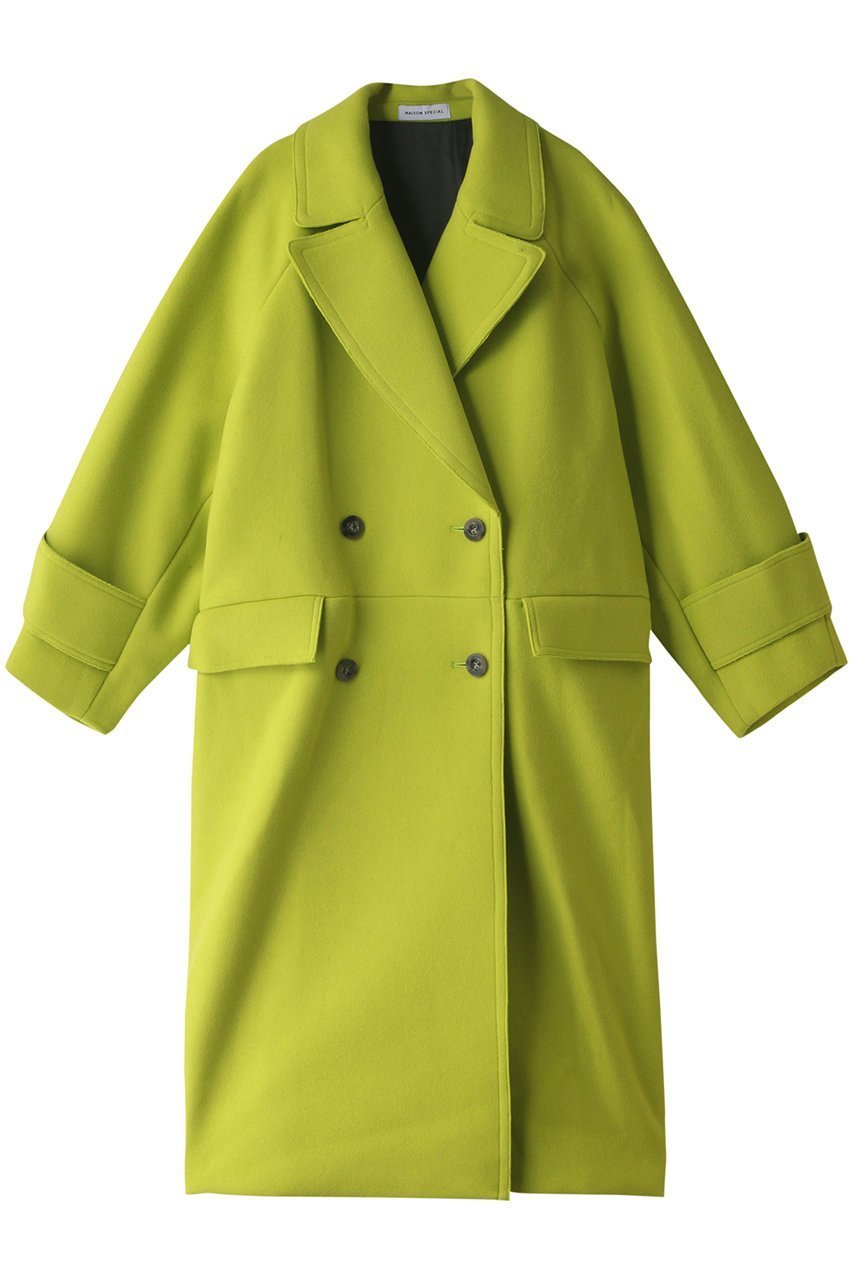 【メゾンスペシャル/MAISON SPECIAL】のSuper140 Melton Double Coat/スーパー140メルトンダブルコート インテリア・キッズ・メンズ・レディースファッション・服の通販 founy(ファウニー) 　ファッション　Fashion　レディースファッション　Fashion for Women　アウター　Coat / Outerwear Collection　コート・ロングコート・ピーコート　Long Coats, Peacoats & More　クラシック　Classic, Timeless Style　スリーブ　Sleeve, Long Sleeve / Short Sleeve　ダブル　Double, Double-Breasted　フラップ　Flap, Flap Pocket　ポケット　Pocket, Pocket Detail　メルトン　Melton, Heavy Wool　ロング　Long, Long-Length　冬　Winter / This Winter　エレガント 上品　Elegant　YEL(イエロー)|ID: prp329100004876194 ipo3291000000036370023