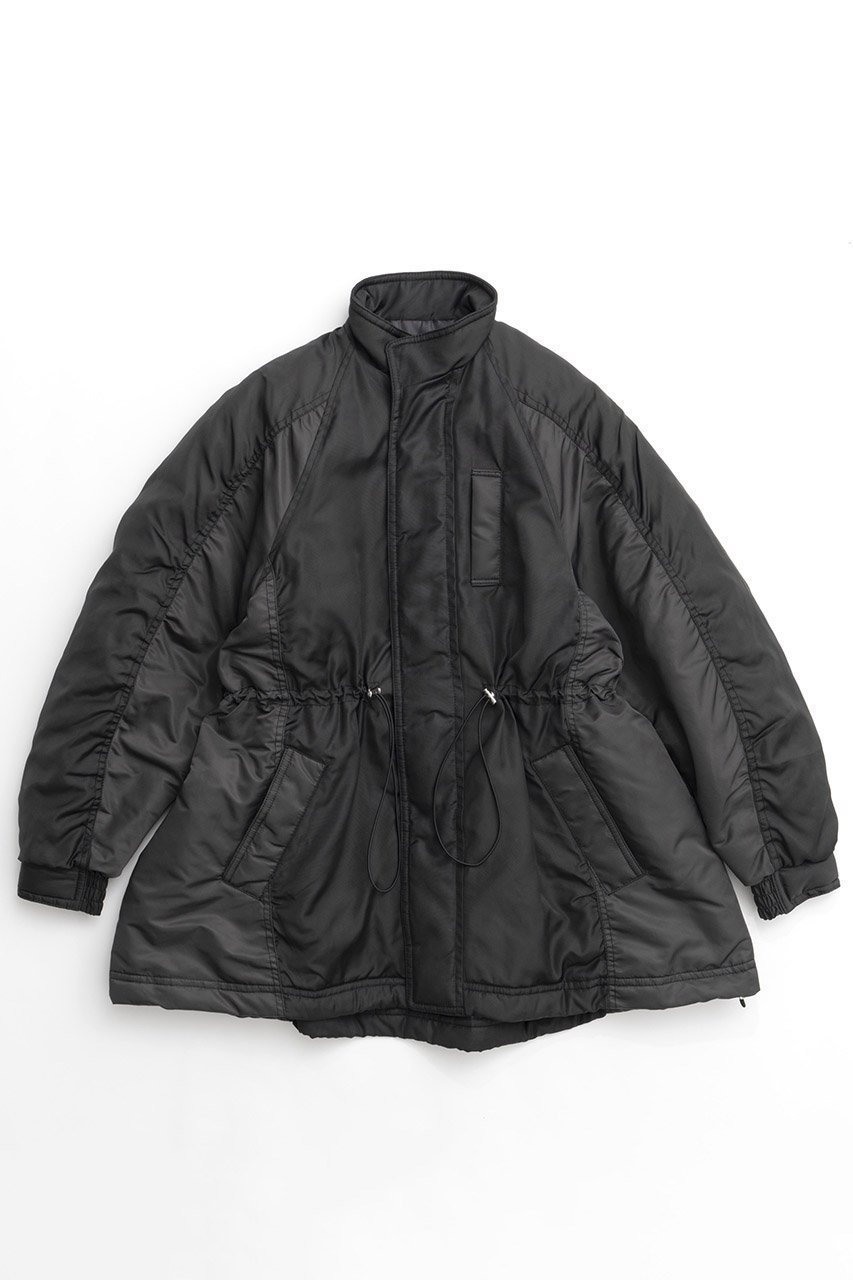 【メゾンスペシャル/MAISON SPECIAL】のOxford Fabric Work Padded Coat/オックスワークパテッドコート インテリア・キッズ・メンズ・レディースファッション・服の通販 founy(ファウニー) 　ファッション　Fashion　レディースファッション　Fashion for Women　アウター　Coat / Outerwear Collection　コート・ロングコート・ピーコート　Long Coats, Peacoats & More　おすすめ　Recommended / Our Picks　オックス　Oxford Fabric　チェック　Check, Plaid, Tartan　ドローストリング　Drawstring, Pull Cord　バランス　Balance, Style Balance　ミドル　Middle Length, Mid Height　ロング　Long, Long-Length　ワーク　Workwear, Utility Style　冬　Winter / This Winter　防寒　Cold Protection, Winter-Ready　BLK(ブラック)|ID: prp329100004876195 ipo3291000000036370034