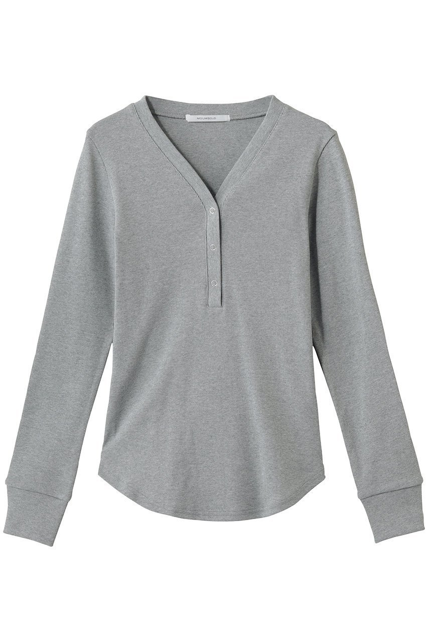 【ミディウミソリッド/MIDIUMISOLID】のrib henley neck P/O プルオーバー インテリア・キッズ・メンズ・レディースファッション・服の通販 founy(ファニー) 　ファッション　Fashion　レディースファッション　Fashion for Women　トップス・カットソー　Cut & Sew Tops　シャツ・ブラウス・オフィスカジュアル　Elegant Blouses & Button-Ups　カジュアルプルオーバー・ニットトップス　Pullovers & Knit Tops / Casual Pullovers　おすすめ　Recommended / Our Picks　インナー　Innerwear　ショート　Short, Short Length　シンプル　Simple, Minimal　スリーブ　Sleeve, Long Sleeve / Short Sleeve　ベーシック　Basic, Essential　新作・新入荷　New Arrivals / New In　l.gray|ID: prp329100004876205 ipo3291000000036370129