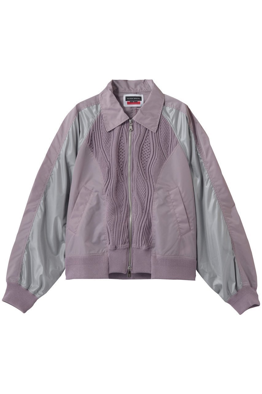 【メゾンスペシャル/MAISON SPECIAL】の【UNISEX】ニットドッキング襟付きブルゾン インテリア・キッズ・メンズ・レディースファッション・服の通販 founy(ファウニー) 　ファッション　Fashion　レディースファッション　Fashion for Women　アウター　Coat / Outerwear Collection　レディースジャケット・軽アウター　Jackets　ブルゾンジャケット・スポーティアウター　Blouson Jackets　ユニセックス　Unisex, Genderless　アクリル　Acrylic Material　シンプル　Simple, Minimal　ジャケット　Jacket, Outerwear　ドッキング　Docking, Mixed Material　ブルゾン　Blouson, Bomber Jacket　PNK(ピンク)|ID: prp329100004876208 ipo3291000000036897731