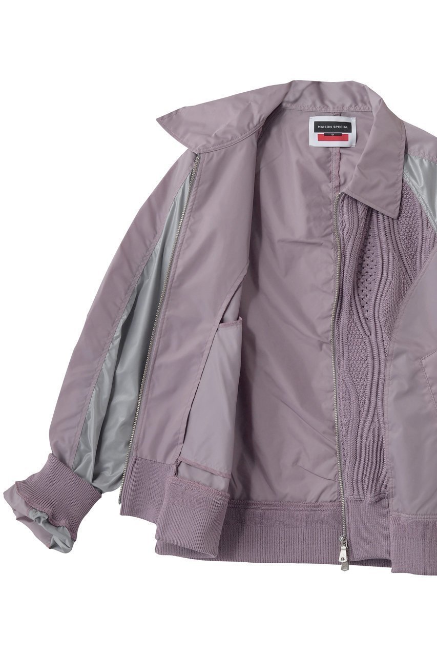 【メゾンスペシャル/MAISON SPECIAL】の【UNISEX】ニットドッキング襟付きブルゾン 大人の最旬トレンドファッション＆コーディネート founy(ファウニー) 　ファッション　Fashion　レディースファッション　Fashion for Women　アウター　Coat / Outerwear Collection　レディースジャケット・軽アウター　Jackets　ブルゾンジャケット・スポーティアウター　Blouson Jackets　ユニセックス　Unisex, Genderless　アクリル　Acrylic Material　シンプル　Simple, Minimal　ジャケット　Jacket, Outerwear　ドッキング　Docking, Mixed Material　ブルゾン　Blouson, Bomber Jacket　other-6|ID: prp329100004876208 ipo3291000000037213228