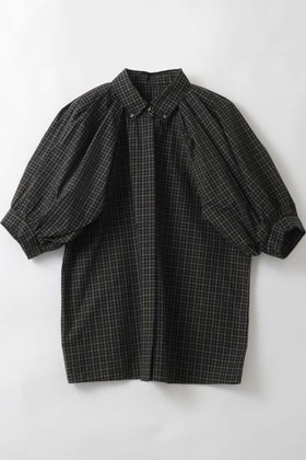 【ハー/HER.】 【3/19 12:00販売開始】ショルダータックチェックブラウス人気、トレンドファッション・服の通販 founy(ファニー) ファッション Fashion レディースファッション Fashion for Women トップス・カットソー Cut & Sew Tops シャツ・ブラウス・オフィスカジュアル Elegant Blouses & Button-Ups ショート Short, Short Length シンプル Simple, Minimal スリーブ Sleeve, Long Sleeve / Short Sleeve ダウン Down, Puffer チェック Check, Plaid, Tartan デニム Denim, Jeans Material モノトーン Monotone, Black and White 夏 Summer 新作・新入荷 New Arrivals / New In |ID:prp329100004876220