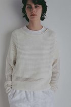【ハー/HER.】の【3/19 12:00販売開始】ニットメッシュプルオーバー 人気、トレンドファッション・服の通販 founy(ファニー) ファッション Fashion レディースファッション Fashion for Women トップス・カットソー Cut & Sew Tops ニット Knit Tops & Sweaters カジュアルプルオーバー・ニットトップス Pullovers & Knit Tops / Casual Pullovers インナー Innerwear ボトム Bottoms, Lower Wear ボーダー Border, Stripe メッシュ Mesh, Net Fabric 新作・新入荷 New Arrivals / New In thumbnail オフホワイト|ID: prp329100004876228 ipo3291000000036370281
