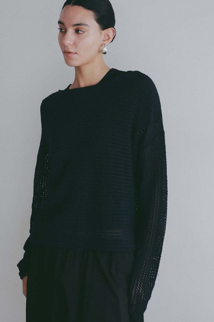 【ハー/HER.】の【3/19 12:00販売開始】ニットメッシュプルオーバー 人気、トレンドファッション・服の通販 founy(ファニー) 　ファッション　Fashion　レディースファッション　Fashion for Women　トップス・カットソー　Cut & Sew Tops　ニット　Knit Tops & Sweaters　カジュアルプルオーバー・ニットトップス　Pullovers & Knit Tops / Casual Pullovers　インナー　Innerwear　ボトム　Bottoms, Lower Wear　ボーダー　Border, Stripe　メッシュ　Mesh, Net Fabric　新作・新入荷　New Arrivals / New In　other-4|ID: prp329100004876228 ipo3291000000036370285