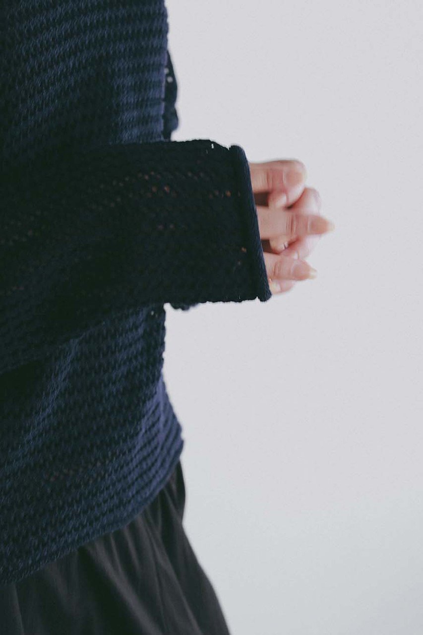 【ハー/HER.】の【3/19 12:00販売開始】ニットメッシュプルオーバー 人気、トレンドファッション・服の通販 founy(ファニー) 　ファッション　Fashion　レディースファッション　Fashion for Women　トップス・カットソー　Cut & Sew Tops　ニット　Knit Tops & Sweaters　カジュアルプルオーバー・ニットトップス　Pullovers & Knit Tops / Casual Pullovers　インナー　Innerwear　ボトム　Bottoms, Lower Wear　ボーダー　Border, Stripe　メッシュ　Mesh, Net Fabric　新作・新入荷　New Arrivals / New In　other-6|ID: prp329100004876228 ipo3291000000036370287