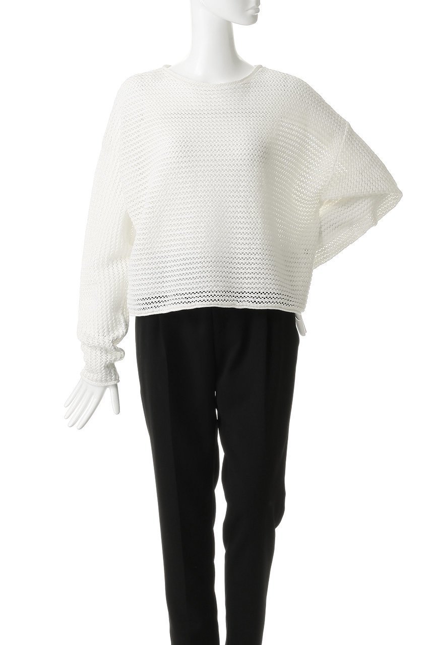 【ハー/HER.】のニットメッシュプルオーバー 大人の最旬トレンドファッション＆コーディネート founy(ファウニー) 　ファッション　Fashion　レディースファッション　Fashion for Women　トップス・カットソー　Cut & Sew Tops　ニット　Knit Tops & Sweaters　カジュアルプルオーバー・ニットトップス　Pullovers & Knit Tops / Casual Pullovers　インナー　Innerwear　ボトム　Bottoms, Lower Wear　ボーダー　Border, Stripe　メッシュ　Mesh, Net Fabric　other-6|ID: prp329100004876228 ipo3291000000037213728