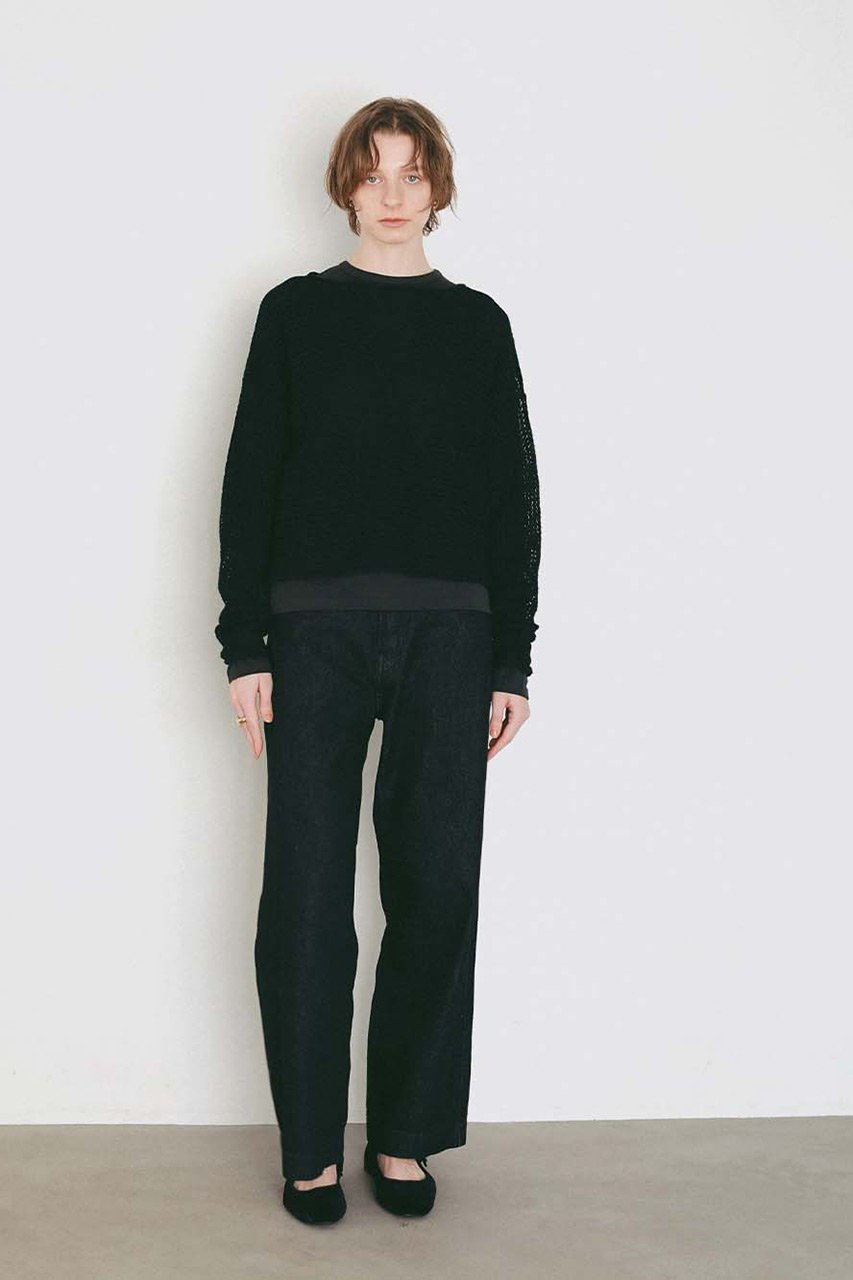【ハー/HER.】のニットメッシュプルオーバー 大人の最旬トレンドファッション＆コーディネート founy(ファウニー) 　ファッション　Fashion　レディースファッション　Fashion for Women　トップス・カットソー　Cut & Sew Tops　ニット　Knit Tops & Sweaters　カジュアルプルオーバー・ニットトップス　Pullovers & Knit Tops / Casual Pullovers　インナー　Innerwear　ボトム　Bottoms, Lower Wear　ボーダー　Border, Stripe　メッシュ　Mesh, Net Fabric　other-3|ID: prp329100004876228 ipo3291000000037213732