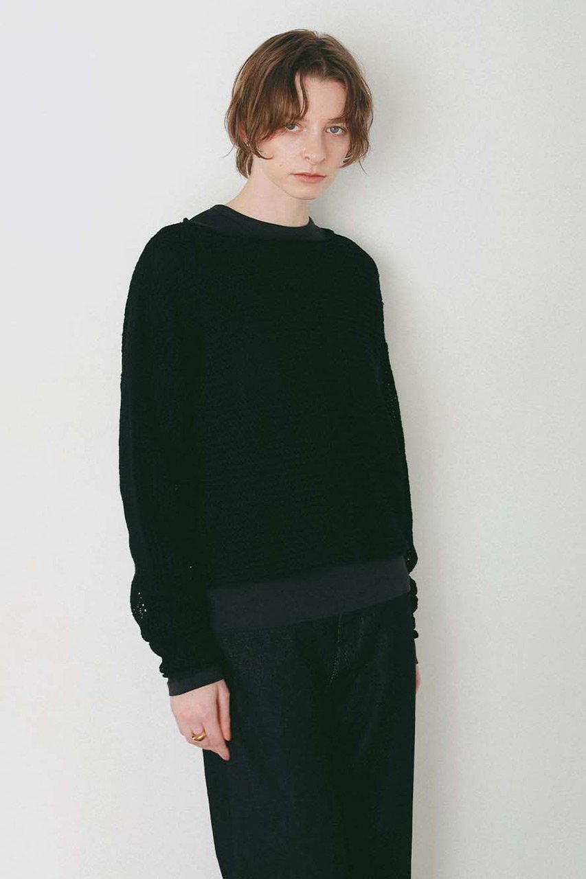 【ハー/HER.】のニットメッシュプルオーバー 大人の最旬トレンドファッション＆コーディネート founy(ファウニー) 　ファッション　Fashion　レディースファッション　Fashion for Women　トップス・カットソー　Cut & Sew Tops　ニット　Knit Tops & Sweaters　カジュアルプルオーバー・ニットトップス　Pullovers & Knit Tops / Casual Pullovers　インナー　Innerwear　ボトム　Bottoms, Lower Wear　ボーダー　Border, Stripe　メッシュ　Mesh, Net Fabric　other-5|ID: prp329100004876228 ipo3291000000037213734