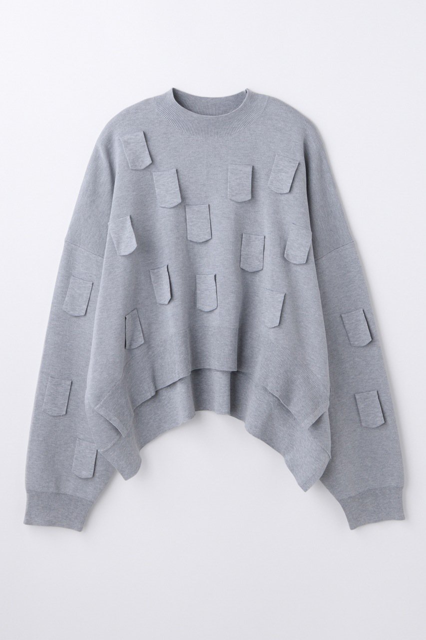 【エンフォルド/ENFOLD】のMONSTER KNIT PULLOVER インテリア・キッズ・メンズ・レディースファッション・服の通販 founy(ファウニー) 　ファッション　Fashion　レディースファッション　Fashion for Women　トップス・カットソー　Cut & Sew Tops　ニット　Knit Tops & Sweaters　カジュアルプルオーバー・ニットトップス　Pullovers & Knit Tops / Casual Pullovers　クロップド　Cropped, Short Length　ランダム　Random, Irregular　トップグレー|ID: prp329100004876231 ipo3291000000036897765
