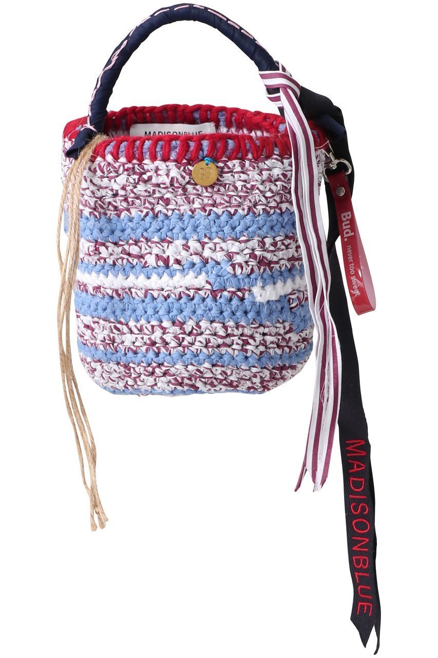 【マディソンブルー/MADISONBLUE】のHAND KNITTING BAG ハンドニットバッグ インテリア・キッズ・メンズ・レディースファッション・服の通販 founy(ファウニー) 　ファッション　Fashion　レディースファッション　Fashion for Women　トップス・カットソー　Cut & Sew Tops　ニット　Knit Tops & Sweaters　エレガント 上品　Elegant　コレクション　Collection, Seasonal Line　ストライプ　Stripe, Striped Pattern　スペシャル　Special, Limited Edition　スマート　Smart, Elegant　財布　Wallet, Purse　トレンド　Trend, Trending Now　フリンジ　Fringe, Tassel　ポーチ　Pouch, Small Case　新作・新入荷　New Arrivals / New In　マルチカラー2|ID: prp329100004876245 ipo3291000000036754948