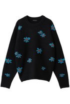 【メゾンスペシャル/MAISON SPECIAL】のMany Flower Knit Pullover/メニーフラワーニットプルオーバー 大人の最旬トレンドファッション＆コーディネート founy(ファウニー) ファッション Fashion レディースファッション Fashion for Women トップス・カットソー Cut & Sew Tops ニット Knit Tops & Sweaters カジュアルプルオーバー・ニットトップス Pullovers & Knit Tops / Casual Pullovers スラックス Slacks, Dress Pants デニム Denim, Jeans Material リラックス Relax, Relaxed Fit A/W・秋冬 Autumn/Winter thumbnail BLK(ブラック)|ID: prp329100004876248 ipo3291000000036371380