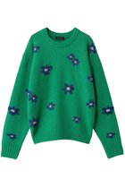 【メゾンスペシャル/MAISON SPECIAL】のMany Flower Knit Pullover/メニーフラワーニットプルオーバー 大人の最旬トレンドファッション＆コーディネート founy(ファウニー) ファッション Fashion レディースファッション Fashion for Women トップス・カットソー Cut & Sew Tops ニット Knit Tops & Sweaters カジュアルプルオーバー・ニットトップス Pullovers & Knit Tops / Casual Pullovers スラックス Slacks, Dress Pants デニム Denim, Jeans Material リラックス Relax, Relaxed Fit A/W・秋冬 Autumn/Winter thumbnail GRN(グリーン)|ID: prp329100004876248 ipo3291000000036371382