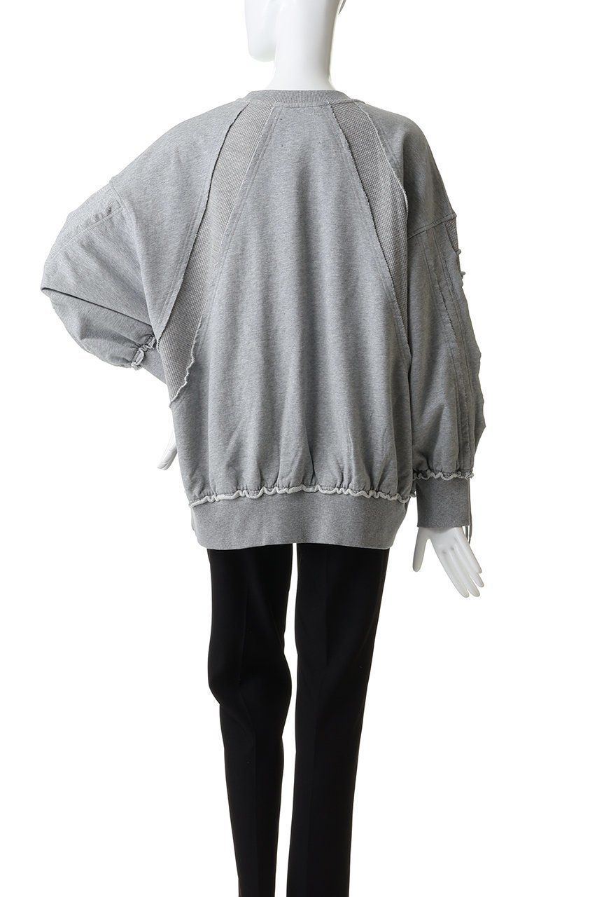 【メゾンスペシャル/MAISON SPECIAL】の【UNISEX】ワッフル切替スウェット レースアップクルーネックPO 人気、トレンドファッション・服の通販 founy(ファニー) 　ファッション　Fashion　レディースファッション　Fashion for Women　トップス・カットソー　Cut & Sew Tops　シャツ・ブラウス・オフィスカジュアル　Elegant Blouses & Button-Ups　レディースパーカー・カジュアルフーディー　Casual Hoodies & Sweatshirts　ロングTシャツ・Tシャツ　Longline T-Shirts & Tees　スウェット・クルーネックトップス　Sweatshirts & Crewnecks / Relaxed Fit Sweat Tops　カットソー・ベーシックTシャツ　Cut-and-Sewn Tops / Stretch Tees & Basics　ユニセックス　Unisex, Genderless　ショルダー　Shoulder, Shoulder Strap　シンプル　Simple, Minimal　スウェット / スエット　Sweatshirt, Sweatwear　ドロップ　Drop Shoulder, Dropped Style　ボトム　Bottoms, Lower Wear　レース　Lace, Lace Fabric　ワッフル　Waffle, Waffle Knit　切替　Switching, Contrast Panel　other-4|ID: prp329100004876249 ipo3291000000036371408