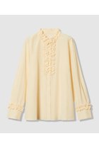 【アルアバイル/allureville】の【LOULOU WILLOUGHBY】テクニカルギャザーブラウス 大人の最旬トレンドファッション＆コーディネート founy(ファウニー) ファッション Fashion レディースファッション Fashion for Women トップス・カットソー Cut & Sew Tops シャツ・ブラウス・オフィスカジュアル Elegant Blouses & Button-Ups ギャザー Gathered, Ruffled スリーブ Sleeve, Long Sleeve / Short Sleeve フリル Frill, Ruffle ロング Long, Long-Length エレガント 上品 Elegant thumbnail ライトベージュ|ID: prp329100004876259 ipo3291000000036678423