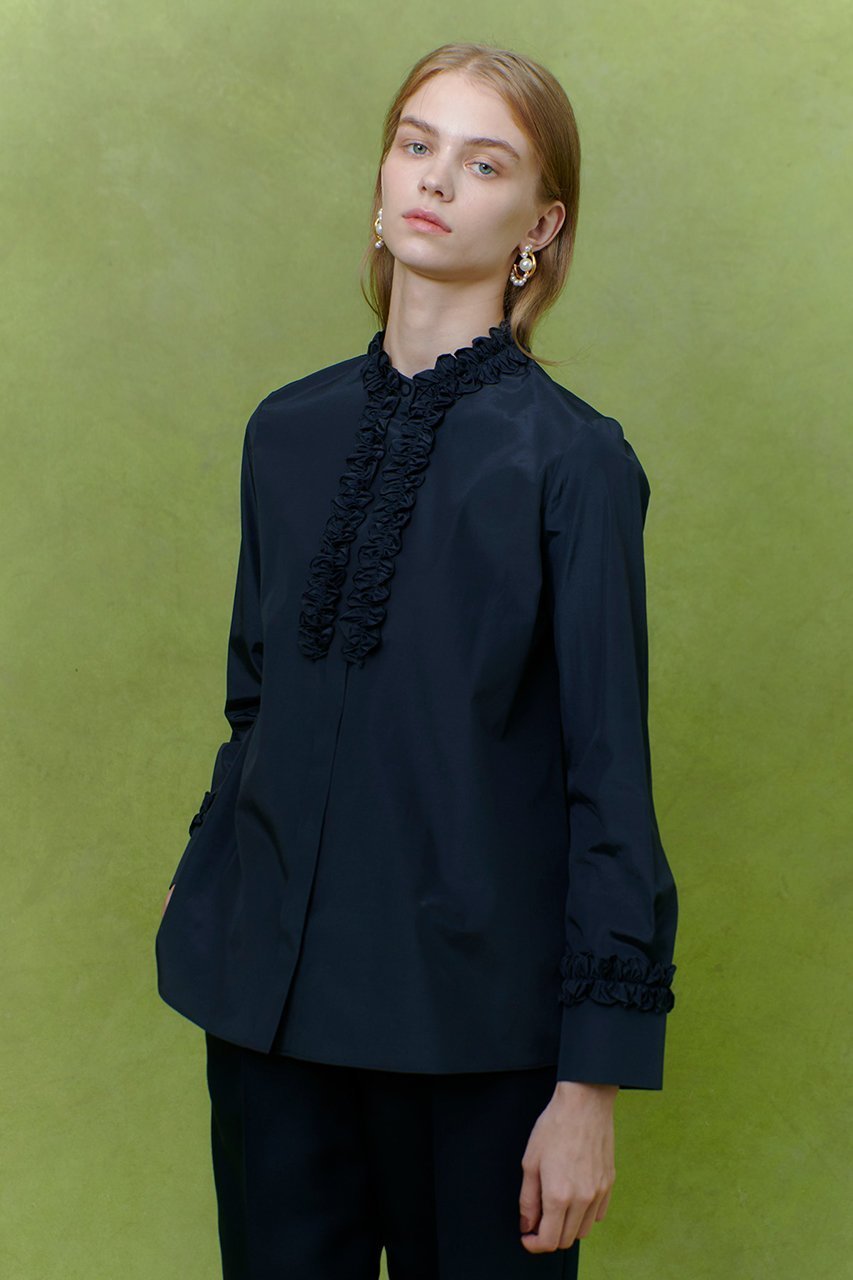 【アルアバイル/allureville】の【LOULOU WILLOUGHBY】テクニカルギャザーブラウス 大人の最旬トレンドファッション＆コーディネート founy(ファウニー) 　ファッション　Fashion　レディースファッション　Fashion for Women　トップス・カットソー　Cut & Sew Tops　シャツ・ブラウス・オフィスカジュアル　Elegant Blouses & Button-Ups　ギャザー　Gathered, Ruffled　スリーブ　Sleeve, Long Sleeve / Short Sleeve　フリル　Frill, Ruffle　ロング　Long, Long-Length　エレガント 上品　Elegant　other-8|ID: prp329100004876259 ipo3291000000036678431