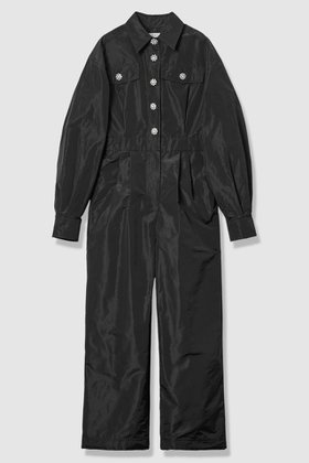 【アルアバイル/allureville】 【LOULOU WILLOUGHBY】タフタビジュー釦オールインワン人気、トレンドファッション・服の通販 founy(ファニー) ファッション Fashion レディースファッション Fashion for Women パンツ Pants & Trousers イタリア Italy タフタ Taffeta, Structured Fabric ビジュー Bijou, Jewel-like Accent フォーマル Formal, Dressy 再入荷 Restock / Back in Stock |ID:prp329100004876267