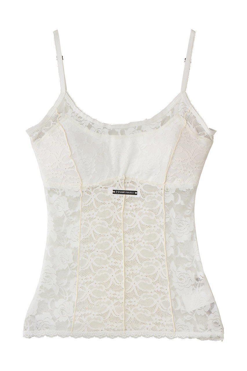 【プランク プロジェクト/PRANK PROJECT】のカップインレースキャミ インテリア・キッズ・メンズ・レディースファッション・服の通販 founy(ファニー) 　ファッション　Fashion　レディースファッション　Fashion for Women　トップス・カットソー　Cut & Sew Tops　キャミソール&ノースリーブ　Camisoles & Sleeveless Tops　シャツ・ブラウス・オフィスカジュアル　Elegant Blouses & Button-Ups　ロングTシャツ・Tシャツ　Longline T-Shirts & Tees　カットソー・ベーシックTシャツ　Cut-and-Sewn Tops / Stretch Tees & Basics　おすすめ　Recommended / Our Picks　インナー　Innerwear　キャミソール　Camisole, Spaghetti Strap Top　ジャケット　Jacket, Outerwear　ストレッチ　Stretch, Stretchy Fabric　タンク　Tank Top, Sleeveless Top　フィット　Fit, Slim Fit　レース　Lace, Lace Fabric　WHT(ホワイト)|ID: prp329100004876282 ipo3291000000036371686