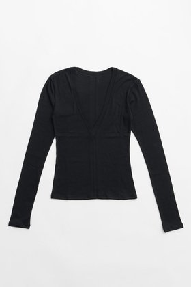 【プランク プロジェクト/PRANK PROJECT】のディープVネックトップ 人気、トレンドファッション・服の通販 founy(ファニー) ファッション Fashion レディースファッション Fashion for Women トップス・カットソー Cut & Sew Tops ニット Knit Tops & Sweaters カジュアルプルオーバー・ニットトップス Pullovers & Knit Tops / Casual Pullovers Vネックトップス V-Neck Tops / V-Cut Neckline Shirts フィット Fit, Slim Fit |ID:prp329100004876283