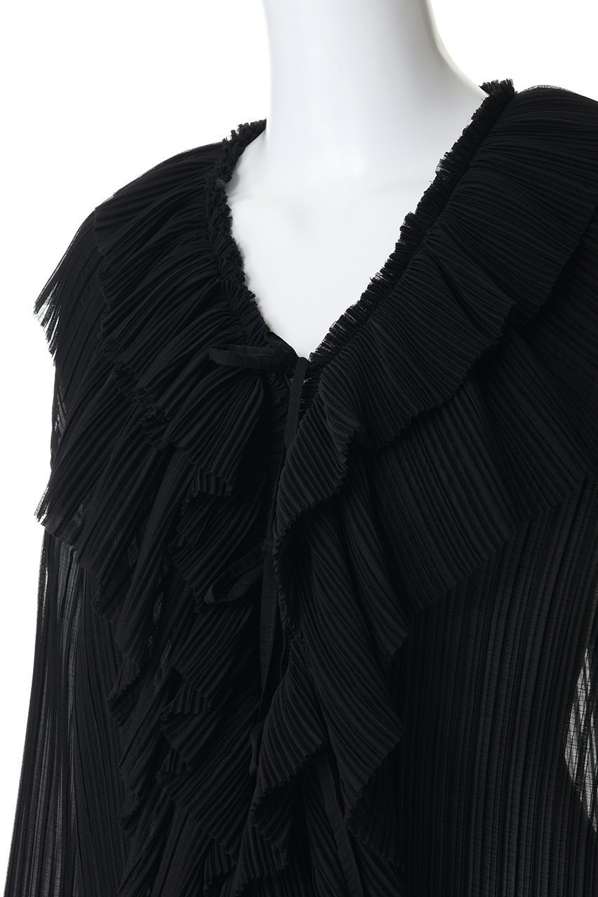 【プランク プロジェクト/PRANK PROJECT】のクレープシフォンチュニック 人気、トレンドファッション・服の通販 founy(ファニー) 　ファッション　Fashion　レディースファッション　Fashion for Women　ワンピース　Dresses　チュニック　Tunic Tops & Dresses　エアリー　Airy Texture　シフォン　Chiffon, Lightweight Fabric　チュニック　Tunic, Long Top　ドレープ　Drape, Draping Fabric　フェミニン　Feminine, Girly　フロント　Front, Front Design　プリーツ　Pleats, Pleated　リボン　Ribbon, Bow　再入荷　Restock / Back in Stock　other-5|ID: prp329100004876285 ipo3291000000036371736