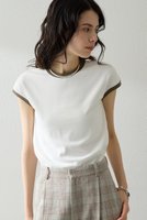 【ウィムガゼット/Whim Gazette】の【THE PAUSE】フレンチリンガーTEE 人気、トレンドファッション・服の通販 founy(ファニー) ファッション Fashion レディースファッション Fashion for Women トップス・カットソー Cut & Sew Tops シャツ・ブラウス・オフィスカジュアル Elegant Blouses & Button-Ups ロングTシャツ・Tシャツ Longline T-Shirts & Tees カットソー・ベーシックTシャツ Cut-and-Sewn Tops / Stretch Tees & Basics インナー Innerwear コンパクト Compact, Small Size ショート Short, Short Length シンプル Simple, Minimal ストレッチ Stretch, Stretchy Fabric スリーブ Sleeve, Long Sleeve / Short Sleeve トリミング Trimming, Decorative Edge フレンチ French, French Style ロング Long, Long-Length |ID:prp329100004876300