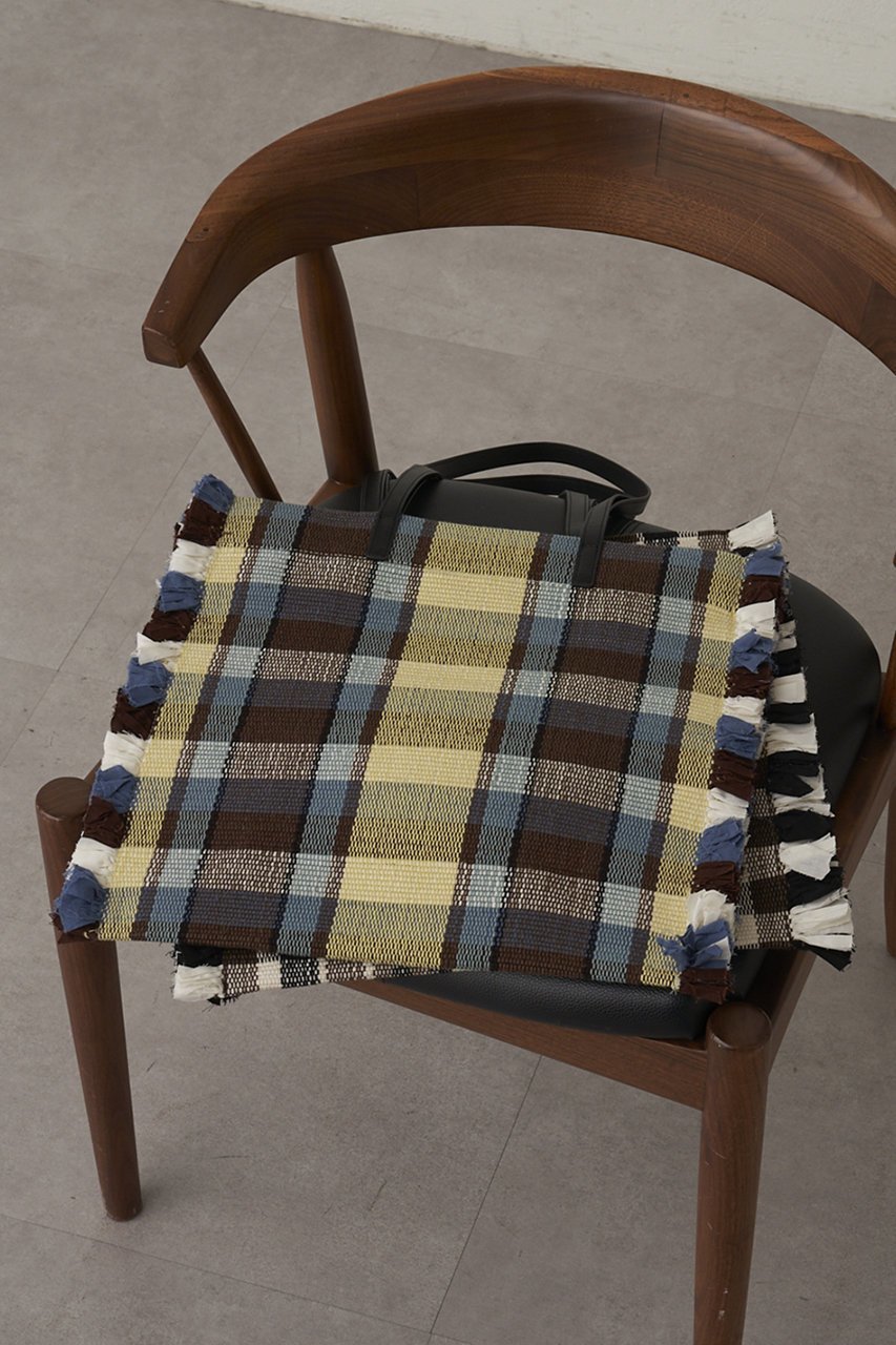 【ガリャルダガランテ/GALLARDAGALANTE】の【Jhuri Shate】ラグトート インテリア・キッズ・メンズ・レディースファッション・服の通販 founy(ファニー) 　ファッション　Fashion　レディースファッション　Fashion for Women　バッグ　Bags　キャップ&ハット　Hats & Caps　ジュート　Jute, Natural Fiber　チェック　Check, Plaid, Tartan　フリンジ　Fringe, Tassel　新作・新入荷　New Arrivals / New In　イエロー|ID: prp329100004876303 ipo3291000000036371882