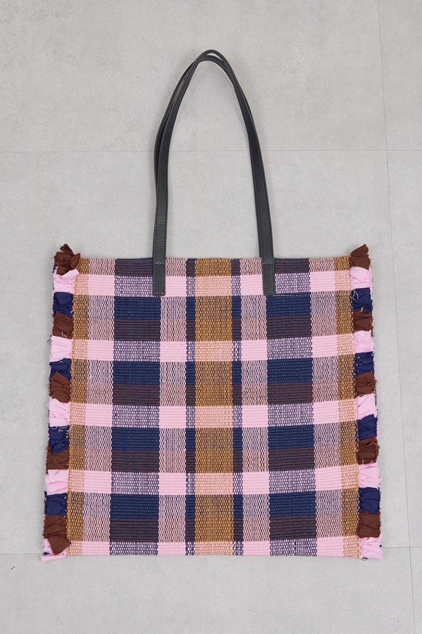 【ガリャルダガランテ/GALLARDAGALANTE】の【Jhuri Shate】ラグトート 人気、トレンドファッション・服の通販 founy(ファニー) 　ファッション　Fashion　レディースファッション　Fashion for Women　バッグ　Bags　キャップ&ハット　Hats & Caps　ジュート　Jute, Natural Fiber　チェック　Check, Plaid, Tartan　フリンジ　Fringe, Tassel　新作・新入荷　New Arrivals / New In　other-2|ID: prp329100004876304 ipo3291000000036371886