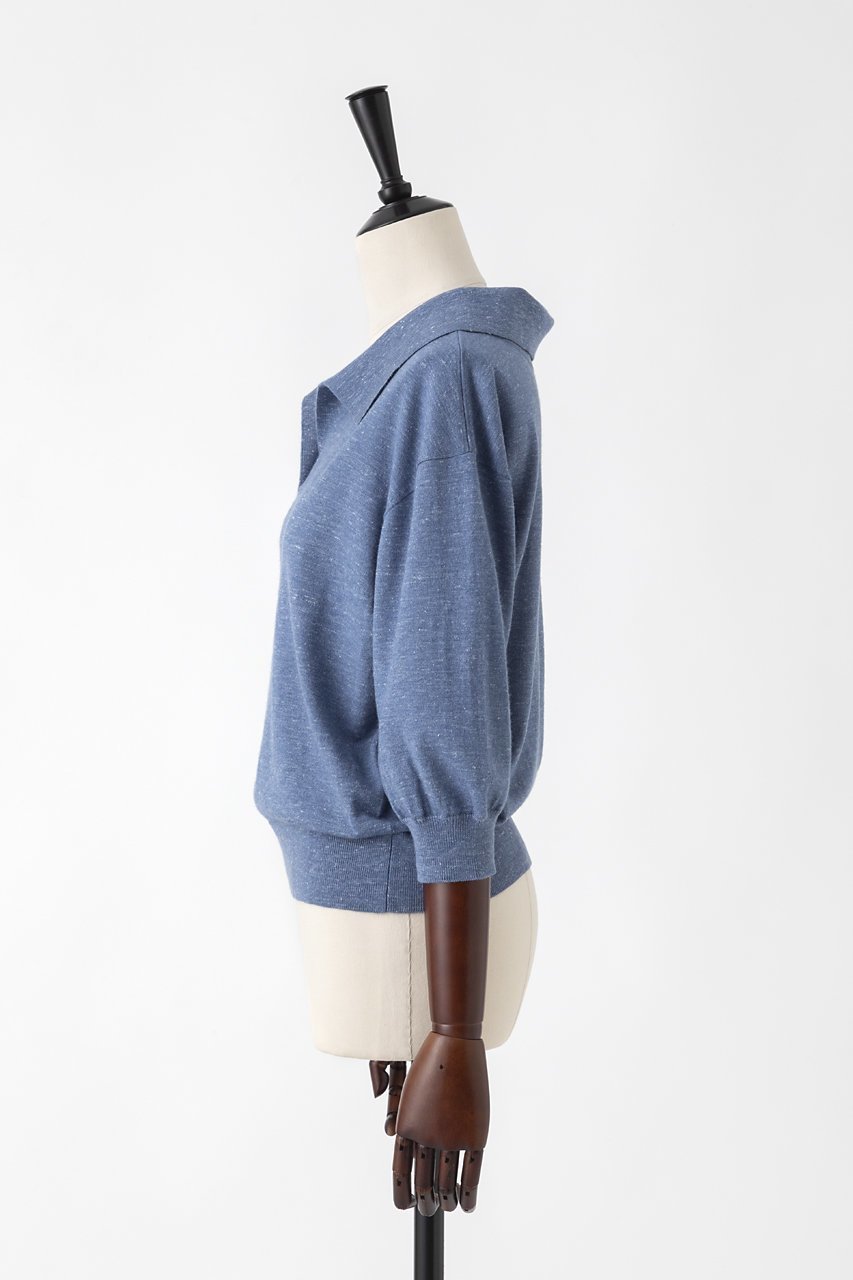 【オーヴィル/EAUVIRE】のカシミヤヘンプニュアンスポロ 大人の最旬トレンドファッション＆コーディネート founy(ファウニー) 　ファッション　Fashion　レディースファッション　Fashion for Women　トップス・カットソー　Cut & Sew Tops　ニット　Knit Tops & Sweaters　カジュアルプルオーバー・ニットトップス　Pullovers & Knit Tops / Casual Pullovers　イタリア　Italy　エレガント 上品　Elegant　シルク　Silk, 100% Silk　ドレープ　Drape, Draping Fabric　バランス　Balance, Style Balance　other-2|ID: prp329100004876306 ipo3291000000036929045