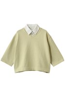 【エブール/ebure】のソフトコットンコード シャツレイヤードニットプルオーバー 人気、トレンドファッション・服の通販 founy(ファニー) ファッション Fashion レディースファッション Fashion for Women トップス・カットソー Cut & Sew Tops ニット Knit Tops & Sweaters シャツ・ブラウス・オフィスカジュアル Elegant Blouses & Button-Ups カジュアルプルオーバー・ニットトップス Pullovers & Knit Tops / Casual Pullovers おすすめ Recommended / Our Picks インナー Innerwear ヘムライン Hemline, Bottom Cut 再入荷 Restock / Back in Stock 長袖 Long Sleeve, Full Sleeve |ID:prp329100004876311