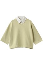 【エブール/ebure】のソフトコットンコード シャツレイヤードニットプルオーバー 人気、トレンドファッション・服の通販 founy(ファニー) ファッション Fashion レディースファッション Fashion for Women トップス・カットソー Cut & Sew Tops ニット Knit Tops & Sweaters シャツ・ブラウス・オフィスカジュアル Elegant Blouses & Button-Ups カジュアルプルオーバー・ニットトップス Pullovers & Knit Tops / Casual Pullovers おすすめ Recommended / Our Picks インナー Innerwear ヘムライン Hemline, Bottom Cut 長袖 Long Sleeve, Full Sleeve thumbnail イエロー|ID: prp329100004876312 ipo3291000000036371940