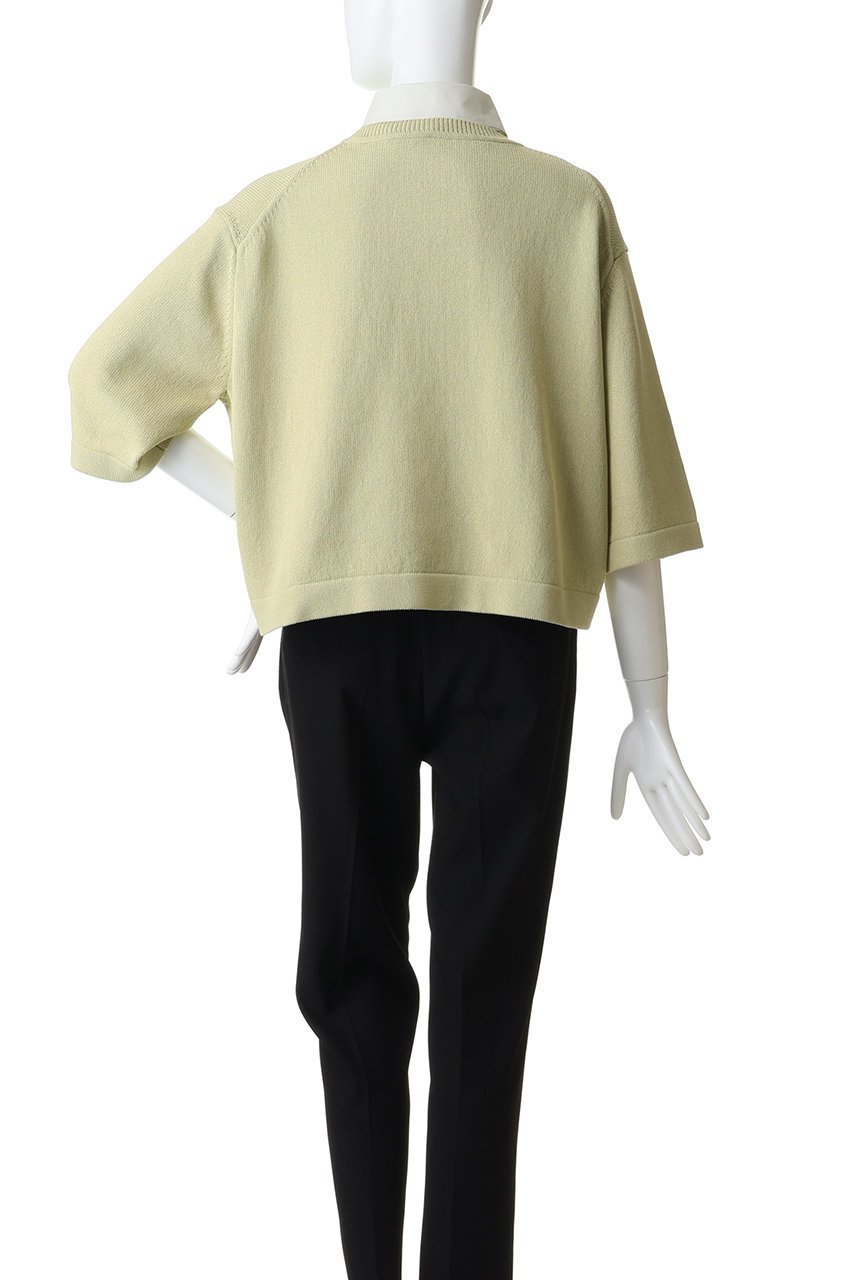 【エブール/ebure】のソフトコットンコード シャツレイヤードニットプルオーバー 人気、トレンドファッション・服の通販 founy(ファニー) 　ファッション　Fashion　レディースファッション　Fashion for Women　トップス・カットソー　Cut & Sew Tops　ニット　Knit Tops & Sweaters　シャツ・ブラウス・オフィスカジュアル　Elegant Blouses & Button-Ups　カジュアルプルオーバー・ニットトップス　Pullovers & Knit Tops / Casual Pullovers　おすすめ　Recommended / Our Picks　インナー　Innerwear　ヘムライン　Hemline, Bottom Cut　長袖　Long Sleeve, Full Sleeve　other-4|ID: prp329100004876312 ipo3291000000036371948