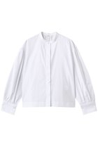 【エブール/ebure】のジェームスコットン バンドカラー長袖シャツ 人気、トレンドファッション・服の通販 founy(ファニー) ファッション Fashion レディースファッション Fashion for Women トップス・カットソー Cut & Sew Tops シャツ・ブラウス・オフィスカジュアル Elegant Blouses & Button-Ups イタリア Italy ギャザー Gathered, Ruffled シルク Silk, 100% Silk シルケット Silket, Silky Cotton スリーブ Sleeve, Long Sleeve / Short Sleeve フラット Flat, Flat Shoes ロング Long, Long-Length エレガント 上品 Elegant 長袖 Long Sleeve, Full Sleeve thumbnail ホワイト|ID: prp329100004876313 ipo3291000000036371957