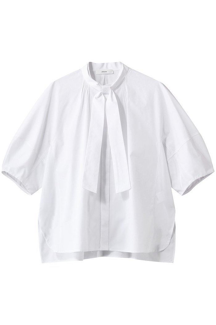 【エブール/ebure】のジェームスコットン 5分袖シャツブラウス インテリア・キッズ・メンズ・レディースファッション・服の通販 founy(ファニー) https://founy.com/ ファッション Fashion レディースファッション Fashion for Women トップス・カットソー Cut & Sew Tops シャツ・ブラウス・オフィスカジュアル Elegant Blouses & Button-Ups イタリア Italy ショート Short, Short Length シルク Silk, 100% Silk シルケット Silket, Silky Cotton シンプル Simple, Minimal スリーブ Sleeve, Long Sleeve / Short Sleeve エレガント 上品 Elegant |ID: prp329100004876316 ipo3291000000036371970