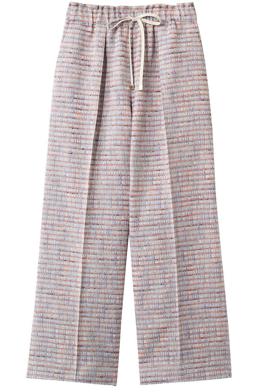 【エブール/ebure】のブルーネオンツイード イージーワイドパンツ 人気、トレンドファッション・服の通販 founy(ファニー) 　ファッション　Fashion　レディースファッション　Fashion for Women　パンツ　Pants & Trousers　オレンジ　Orange　ギャザー　Gathered, Ruffled　スピンドル　Spindle, Drawcord　ツイード　Twill, Twill Weave　トレンド　Trend, Trending Now　ネオン　Neon, Neon Color　パターン　Pattern, Design Print　フリンジ　Fringe, Tassel　ワイド　Wide, Wide Fit　春　Spring　 other-1|ID: prp329100004876320 ipo3291000000036372006