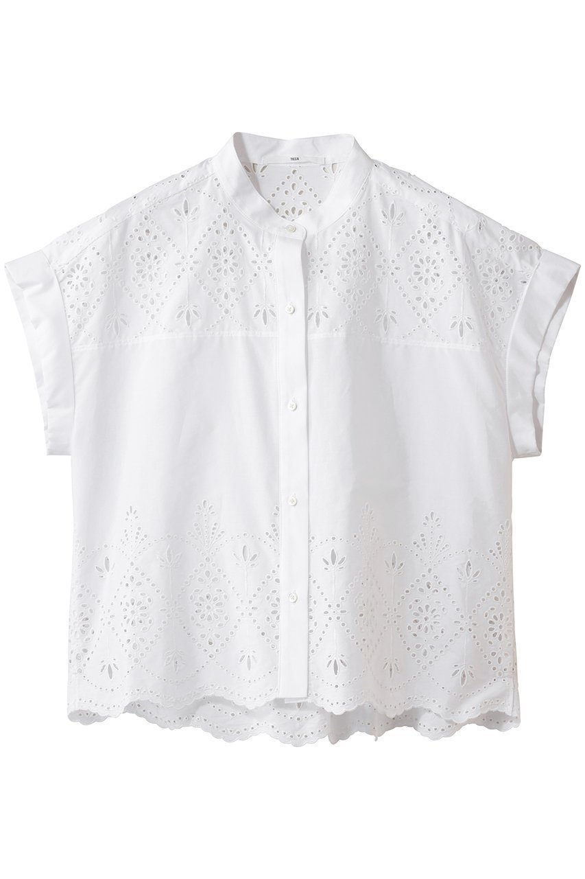 【ティッカ/TICCA】のレースフレンチシャツ 大人の最旬トレンドファッション＆コーディネート founy(ファウニー) 　ファッション　Fashion　レディースファッション　Fashion for Women　トップス・カットソー　Cut & Sew Tops　シャツ・ブラウス・オフィスカジュアル　Elegant Blouses & Button-Ups　おすすめ　Recommended / Our Picks　インナー　Innerwear　ショート　Short, Short Length　ジャケット　Jacket, Outerwear　スリーブ　Sleeve, Long Sleeve / Short Sleeve　モダン　Modern, Contemporary　レース　Lace, Lace Fabric　エレガント 上品　Elegant　 other-1|ID: prp329100004876334 ipo3291000000036686563